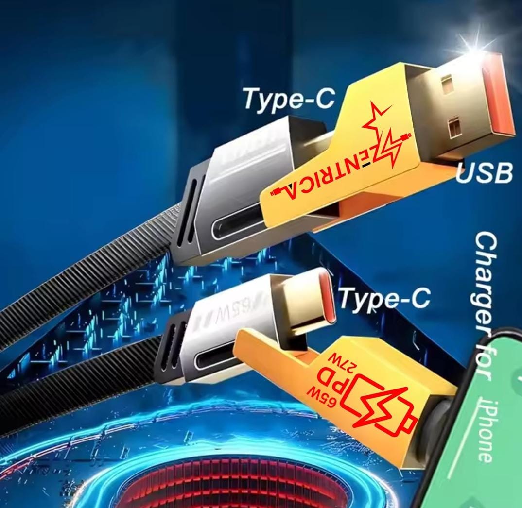 Zentrica 4-in-1 USB and Type-C connector system